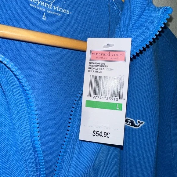 Vineyard Vines Boy’s Broadfield Hull Blue 1/2 Zip Pullover